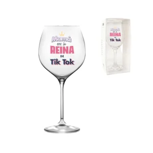 COPA DE VINO MAMA ERES LA REINA DE TIK TOK