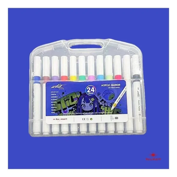 MALETIN ROTULADOR ACRILICO 24 COLORES