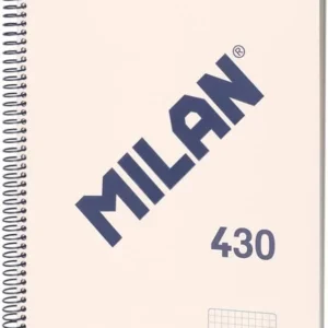 BLOC MICROPERFORADO A4 MILAN BEIGE CUADRICULA 5X5 95GR