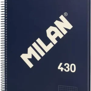 BLOC MICROPERFORADO A4 MILAN  AZUL CUADRICULA 5X5  95GR