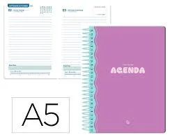 AGENDA ESCOLAR LIDERPAPEL 25-26 ESPIRAL CLASSIC MORADO