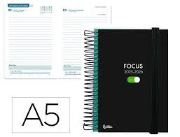 AGENDA ESCOLAR LIDERPAPEL 25-26 ESPIRAL PERSONALIZABLE