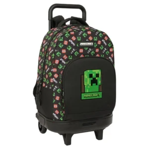 MOCHILA ESCOLAR C/RUEDAS COMPACT EXTRAIBLE MINECRAFT